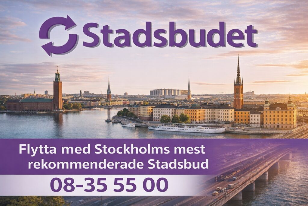 Bilden visar Stockholm och hur man kan få hjälp av Stadsbudet
